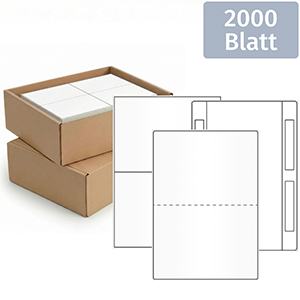 Bogenetiketten 2000 Blatt Packung - Zum Sortiment 