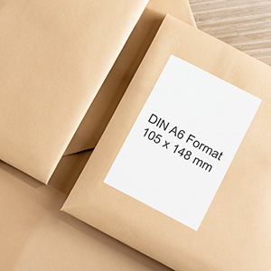 DIN A6 Etiketten - Zum Sortiment 