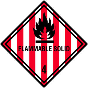 Gefahrgutetiketten Klasse 4.1, Flammable Solid - Zum Sortiment 