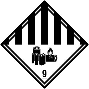 Transportaufkleber: Gefahrgutklasse 9A - Zum Sortiment 
