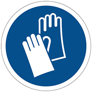 Handschutz benutzen - Gebotszeichen - Zum Sortiment 