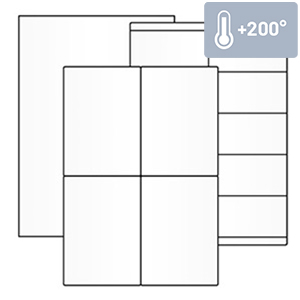 Hitzebeständige Etiketten auf Bogen - Zum Sortiment 