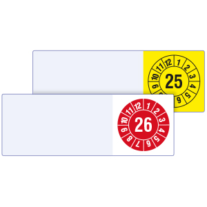 Kabelprüfplakette, Jahr mit Monaten - auf Rolle - Zum Sortiment 