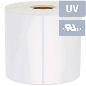 Polyester weiß, glänzend, permanent klebend - Zum Sortiment 