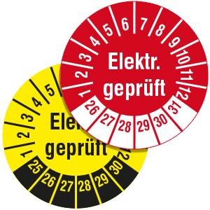 Mehrjahresprüfplakette: Elektr. geprüft - auf Rolle - Zum Sortiment 
