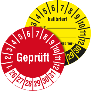 Prüfplaketten - Geprüft - Zum Sortiment 
