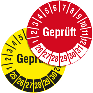 Mehrjahresprüfplakette: Geprüft - auf Rolle - Zum Sortiment 