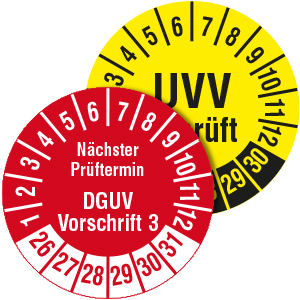 Prüfplaketten nach Vorschrift - Zum Sortiment 