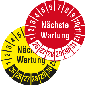 Mehrjahresprüfplakette: Nächste Wartung - auf Rolle - Zum Sortiment 