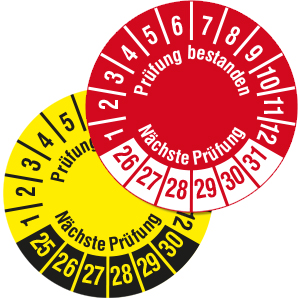 Mehrjahresprüfplakette: Prüfung bestanden - auf Rolle - Zum Sortiment 