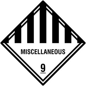 Selbstklebende Gefahrzettel "MISCELLANEOUS" Klasse 9 - Zum Sortiment 