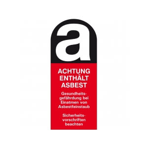 Asbestaufkleber - Zum Sortiment 