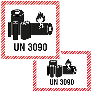 Transportaufkleber für Lithium-Metall-Batterien (UN 3090) - Zum Sortiment 