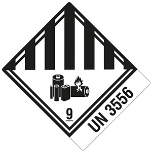 Transportaufkleber: Lithium-Ionen-Batterien (UN-Nummer 3556) - Zum Sortiment 