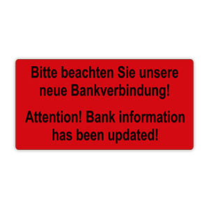Bankverbindung - Zum Sortiment 