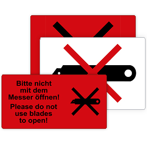 Bitte nicht mit dem Messer öffnen - Zum Sortiment 