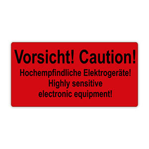 Vorsicht Hochempfindliche Elektrogeräte - Zum Sortiment 