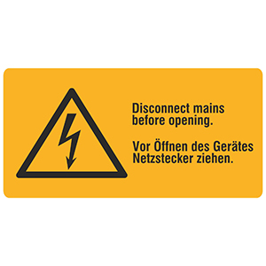Vor Öffnen des Gerätes Netzstecker ziehen - Zum Sortiment 