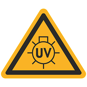 Warnung vor UV-Strahlen - Zum Sortiment 