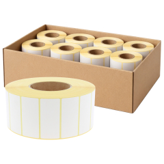 Zebra kompatible Papier Etiketten, 70 x 32 mm, 8 Rollen im Karton - Zum Produkt
