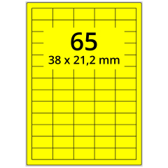 Neon Etiketten, Papier, leuchtgelb, 38 x 21,2 mm - Zum Produkt