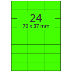 Neon Etiketten, Papier, leuchtgrün, 70 x 37 mm - Zum Produkt