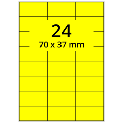Neon Etiketten, Papier, leuchtgelb, 70 x 37 mm - Zum Produkt