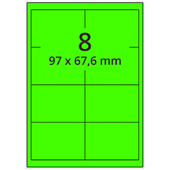 Neon Etiketten, Papier, leuchtgrün, 97 x 67,6 mm - Zum Produkt