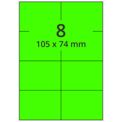 Neon Etiketten, Papier, leuchtgrün, 105 x 74 mm - Zum Produkt