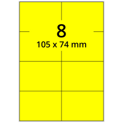 Neon Etiketten, Papier, leuchtgelb, 105 x 74 mm - Zum Produkt