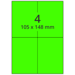 Neon Etiketten, Papier, leuchtgrün, 105 x 148 mm - Zum Produkt