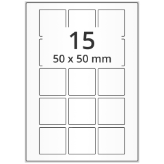 Papier Etiketten, 50 x 50 mm - Zum Produkt