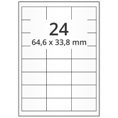 Papier Etiketten, 64,6 x 33,8 mm - Zum Produkt