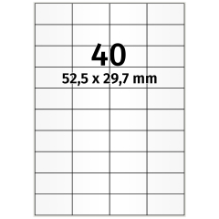 High Gloss Inkjet Etiketten, 52,5 x 29,6 mm - Zum Produkt