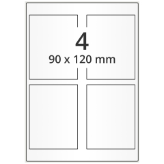 High Gloss Inkjet Etiketten, 90 x 120 mm - Zum Produkt