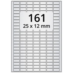 Polyester Etiketten, silber, 25 x 12 mm - Zum Produkt
