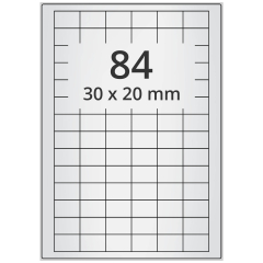 Polyester Etiketten, silber, 30 x 20 mm - Zum Produkt