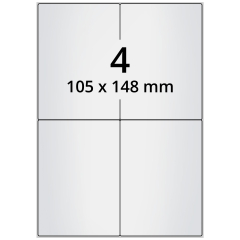 Polyester Etiketten, silber, 105 x 148 mm - Zum Produkt