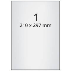 Polyester Etiketten, silber, 210 x 297 mm - Zum Produkt