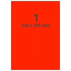 Neon Etiketten, Papier, leuchtrot, 210 x 297 mm - Zum Produkt