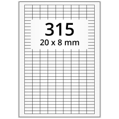 Polyester Etiketten, transparent, 20 x 8 mm - Zum Produkt