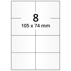 Polyester Etiketten, transparent, 105 x 74 mm - Zum Produkt