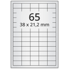 Polyester Etiketten, silber, 38 x 21,2 mm - Zum Produkt