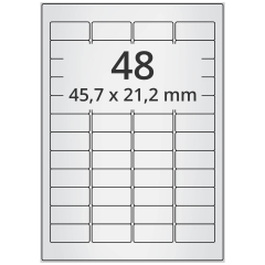 Polyester Etiketten, silber, 45,7 x 21,2 mm - Zum Produkt