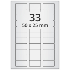 Polyester Etiketten, silber, 50 x 25 mm - Zum Produkt