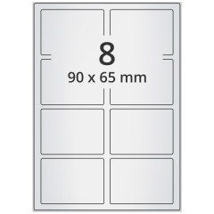 Polyester Etiketten, silber, 90 x 65 mm - Zum Produkt