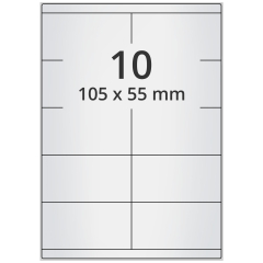 Polyester Etiketten, silber, 105 x 55 mm - Zum Produkt