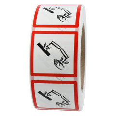 GHS-Etikett, GHS 05, Ätzende Stoffe, 50 x 50 mm - Zum Produkt