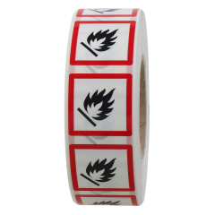 GHS-Etikett, GHS 02, Klasse 3, 25 x 25 mm - Zum Produkt