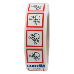 GHS-Etikett, GHS 06, Giftige Stoffe, 25 x 25 mm - Zum Produkt
